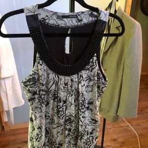 Beaded Woman's Scoop Neck Blouse